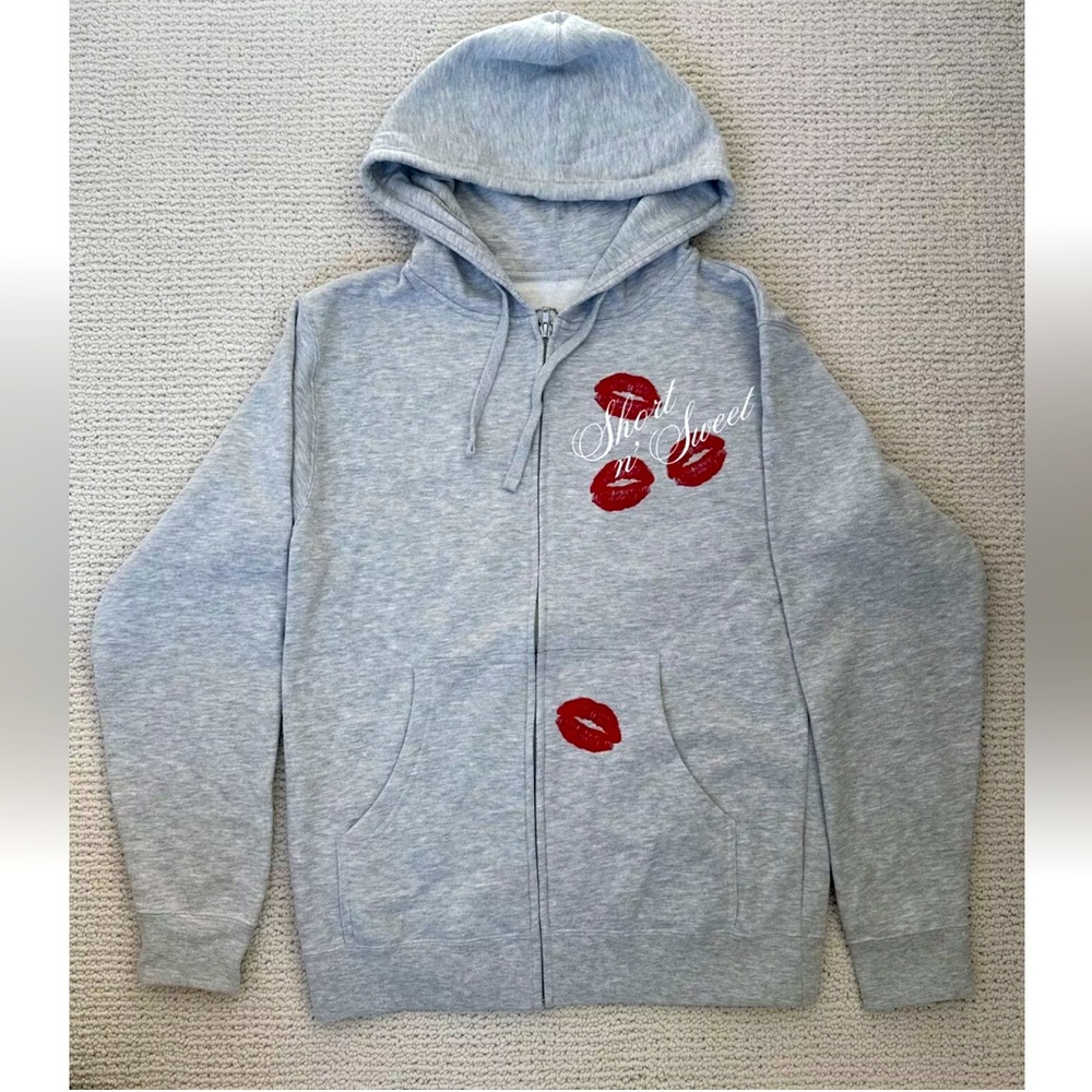 Sabrina Carpenter Short N Sweet Tour Zip Hoodie Sweatshirt OFFICIAL Size Small